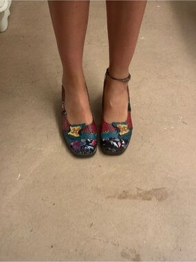 Floral Embroidered Italian Women’s Heels